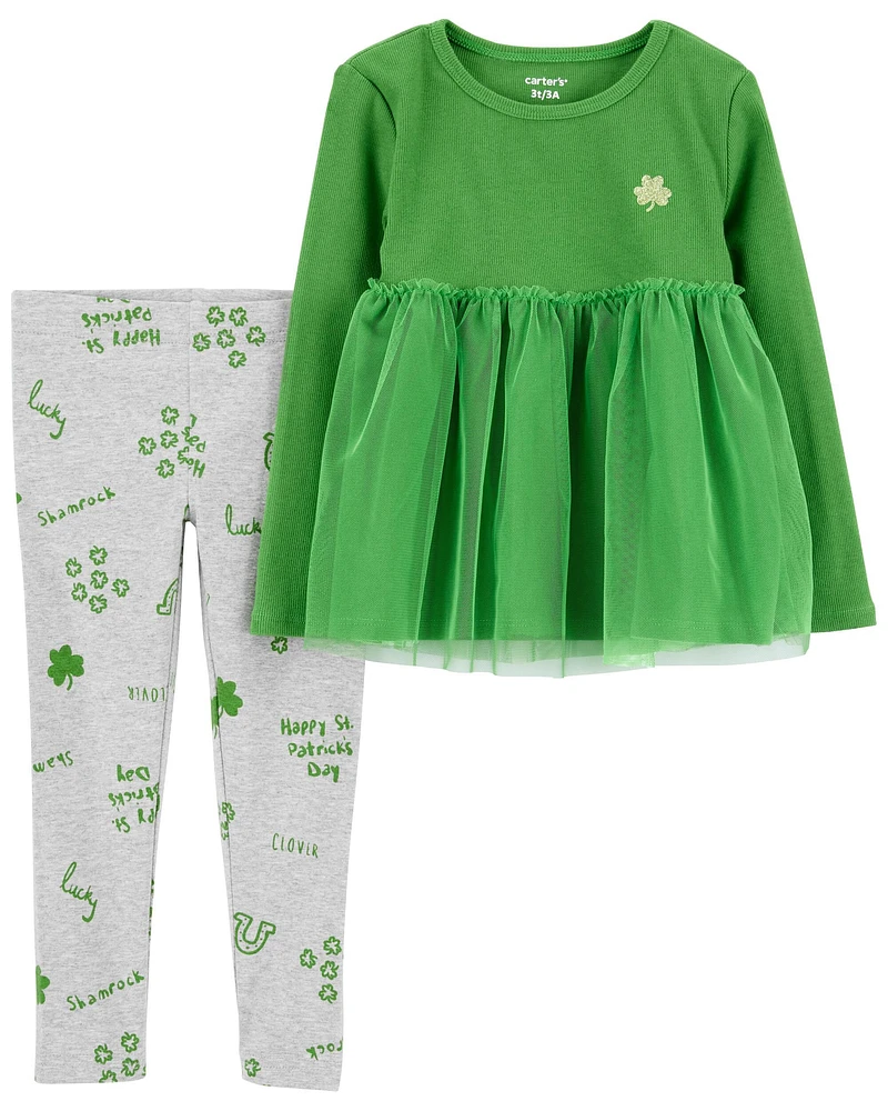 Toddler 2-Piece St. Patrick's Day Top & Legging Set