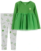 Toddler 2-Piece St. Patrick's Day Top & Legging Set