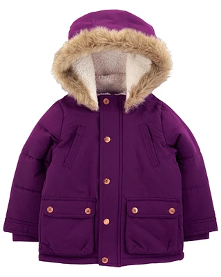 Toddler Faux Fur Hooded Parka