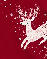 Toddler Reindeer Peplum Top