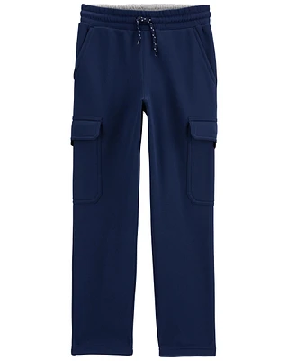 Kid Solid Fleece Pants - Navy