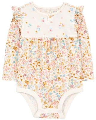 Baby Floral-Print Long-Sleeve Bodysuit - Floral