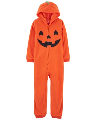 Kid Halloween Jack-O-Lantern Hooded Jumpsuit