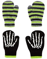 Toddler 2-Pack Skeleton Gripper Mittens