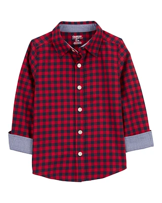 Toddler Plaid Button-Front Shirt