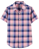 Kid Plaid Button-Down Shirt