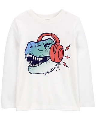 Toddler Music Dino Long-Sleeve Graphic Tee