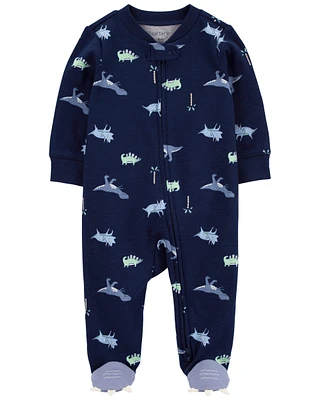 Baby Dinosaur 2-Way Zip Cotton Sleep & Play