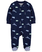 Baby Dinosaur 2-Way Zip Cotton Sleep & Play