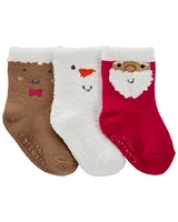 Baby 3-Pack Christmas Booties