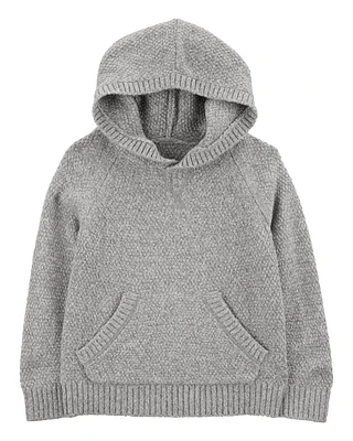 Toddler Chunky Waffle Pullover Sweater - Gray