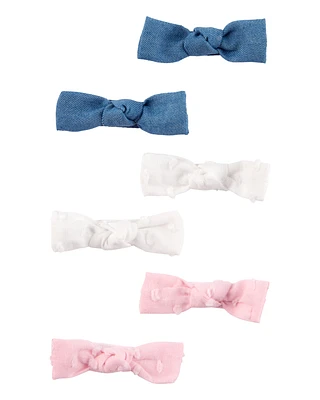 Baby 6-Pack Bow Hair Clips