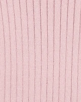 Kid Ribbed Long-Sleeve Sweater - Pink