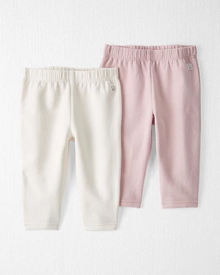 Baby 2-Pack Fleece Leggings Made with Organic Cotton