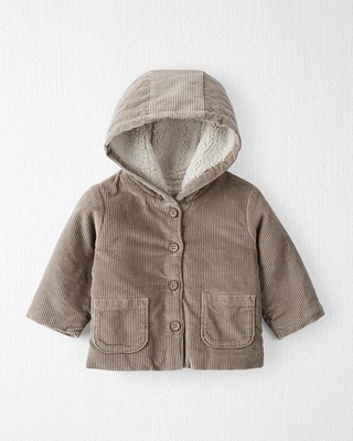 Baby Sherpa Lined Corduroy Jacket Made With Organic Cotton and Recycled Materials