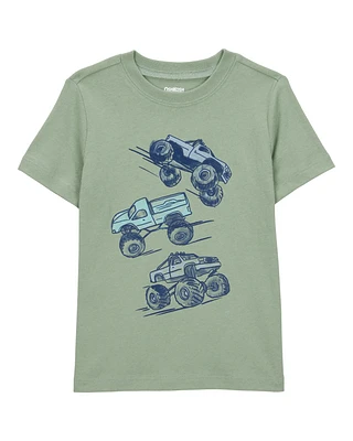 Toddler Monster Truck Short-Sleeve Graphic Tee - Green