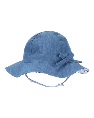 Baby Chambray Bow Sun Hat