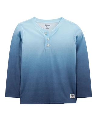 Kid Ombre Long-Sleeve Henley Shirt