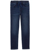 Kid 
Knit-Like Denim Drawstring Jeans