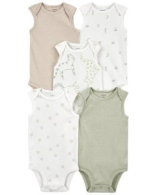 Baby 5-Pack Animal Tank Bodysuits