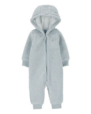 Baby Hooded Sherpa Jumpsuit