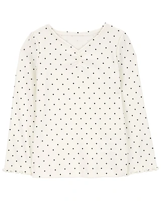 Baby Polka Dot Cotton Rib Top