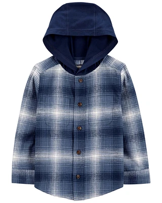 Baby Plaid Button-Front Shacket