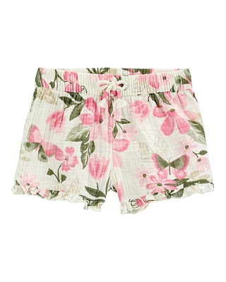 Toddler Floral Gauze Shorts