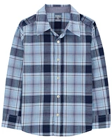 Kid Plaid Button-Front Shirt