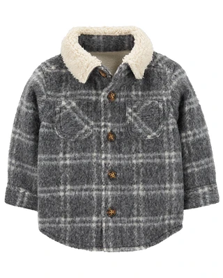 Baby Plaid Button-Down Shacket