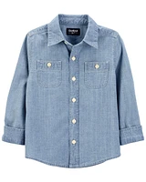 Toddler Button-Front Chambray Shirt