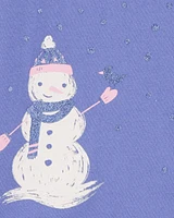 Toddler Snowman Long-Sleeve Graphic Tee