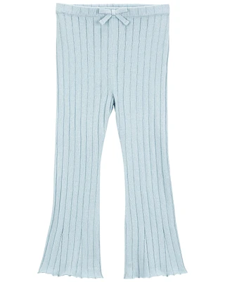 Toddler Sweater Knit Pull-On Flare Pants - Blue