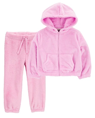 Kid 2-Piece Velour Zip-Up Jacket & Joggers Set