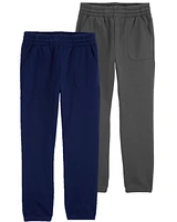 Kid 2-Pack Pull-On Fleece Pants