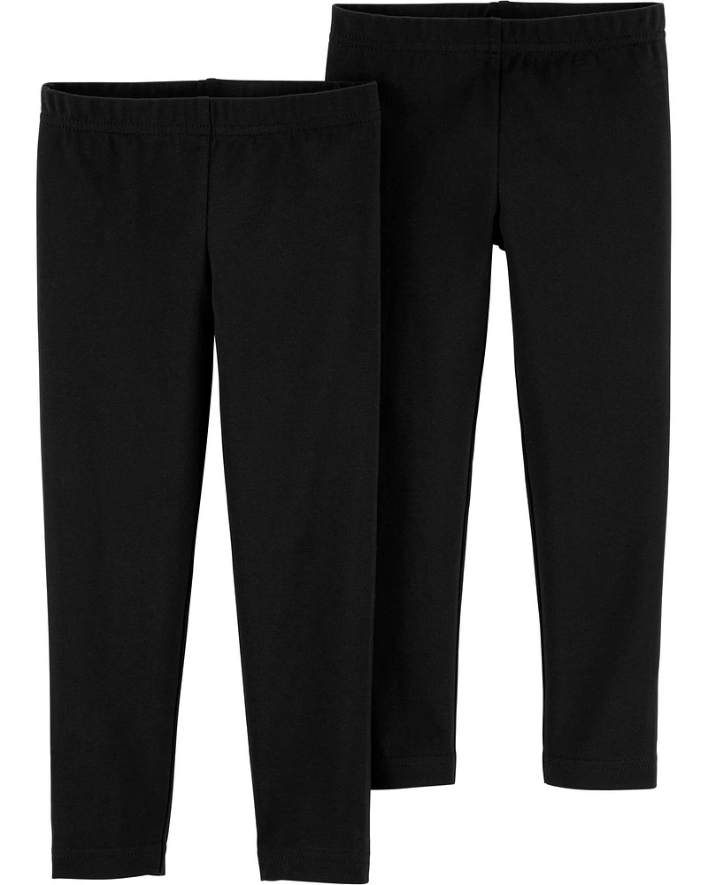 Toddler 2-Pack Black Leggings Set