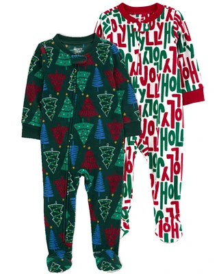 Toddler 2-Pack Christmas Footie Pajamas