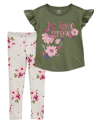 Toddler 2-Piece Flutter Tee & Leggings Set