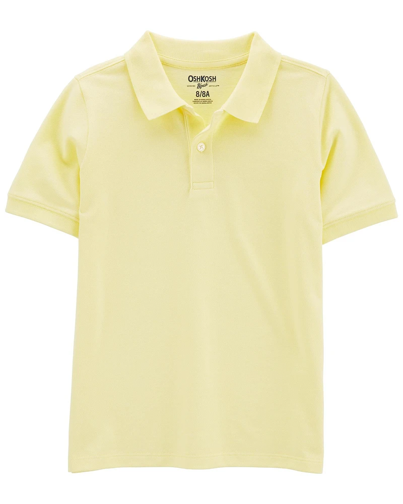 Kid Yellow Piqué Polo Shirt