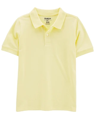 Kid Yellow Piqué Polo Shirt