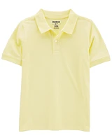 Kid Yellow Piqué Polo Shirt