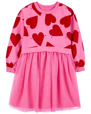 Kid Girl Heart Long-Sleeve Dress