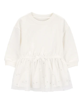 Baby Glitter Long-Sleeve Cotton Dress