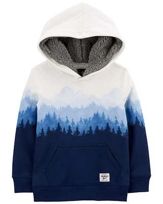 Toddler Mountain Ombre Cotton Blend Hoodie - Blue