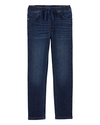 Kid 
Knit-Like Denim Drawstring Jeans