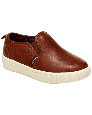 Toddler Faux Leather Casual Sneakers