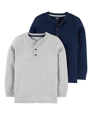 Kid 2-Pack Henley Tees