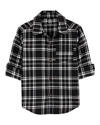 Toddler Plaid Twill Button-Down Shirt