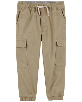 Toddler Canvas Cargo Joggers