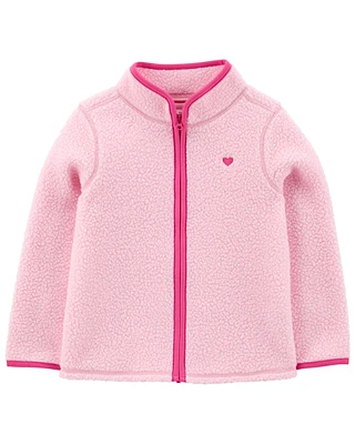 Baby Embroidered Teddy-Fleece Jacket